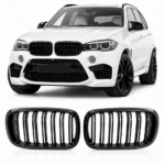 Grill Nieren Dubbele Spijlen Glans Zwart Geschikt voor BMW X5 F15 X6 F16 (2014-2018)