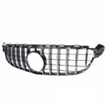 Glans zwarte Panamericana grill met chromen spijlen
