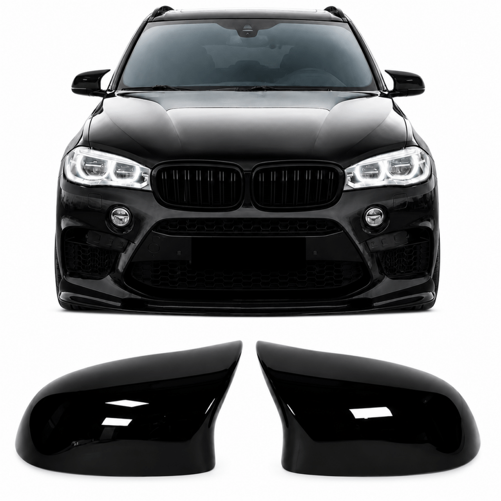 Spiegelkappen M Look Glans Zwart Geschikt voor BMW X3 F25 X4 F26 X5 F15 X6 F16