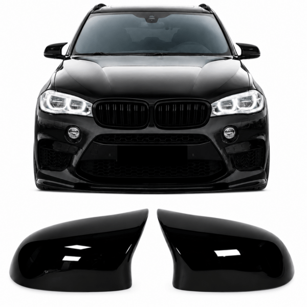 Spiegelkappen M Look Glans Zwart Geschikt voor BMW X3 F25 X4 F26 X5 F15 X6 F16
