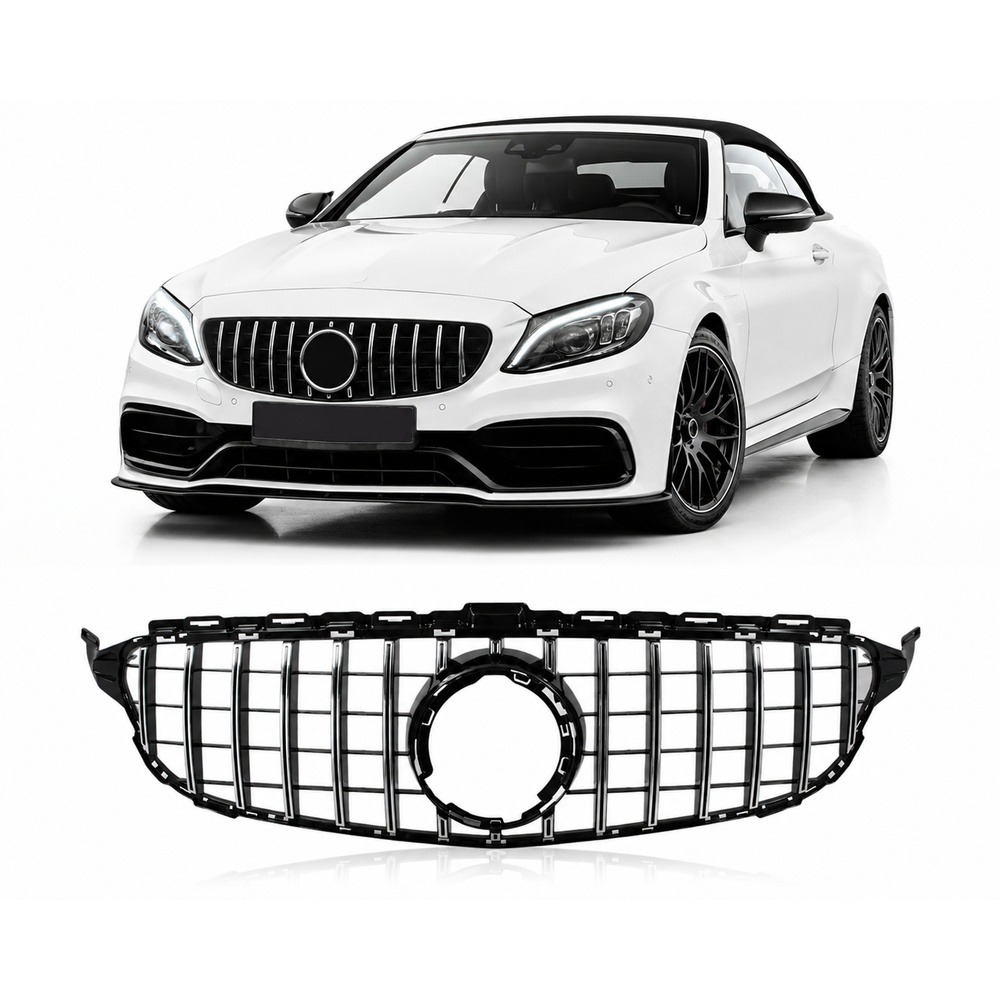 mercedes-w205-panamericana-gt-grille-zwart-chroom-zonder-camera-1-1000x1000-volledig Mercedes W205 Panamericana GT Grille Zwart met Chroom