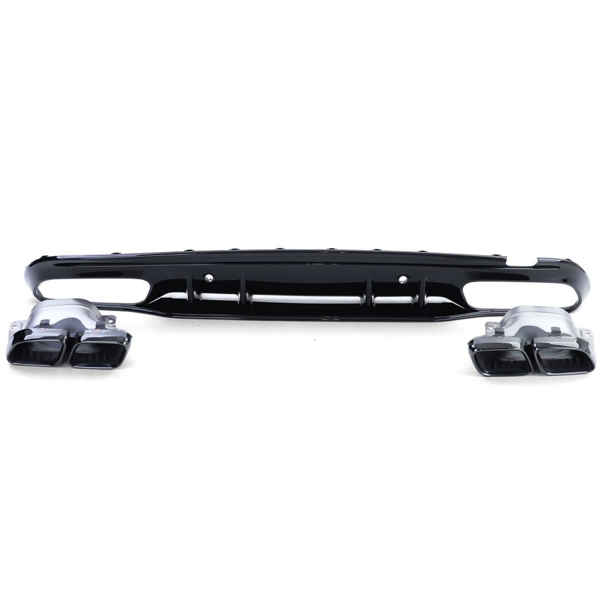 Difusor Trasero + Embellecedores De Escape Para Mercedes W205/S205 – Color Negro, De GCP