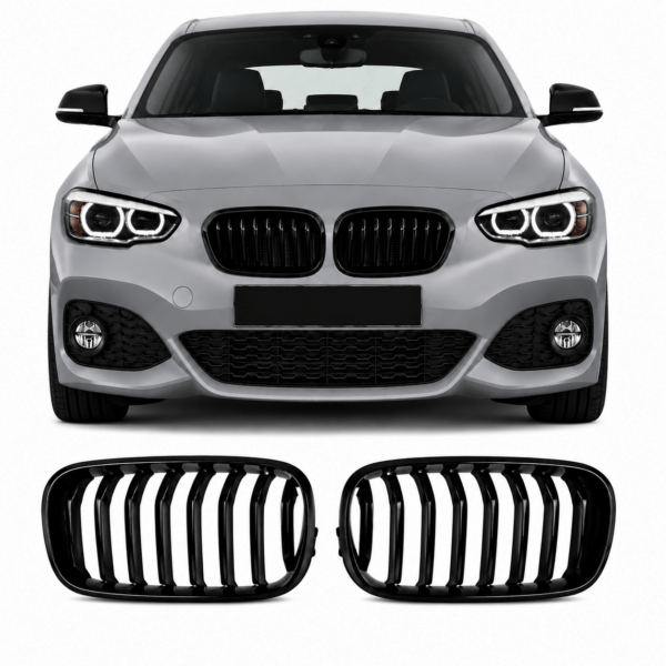 BMW F20 F21 Grill Nieren Hoogglans Zwart