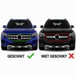 Mercedes GLB grille met chromen spijlen