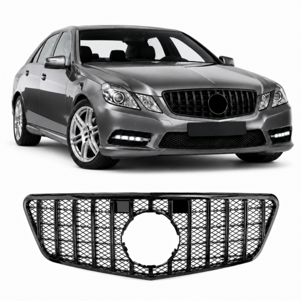 Mercedes W212 grille Hoogglans Zwart