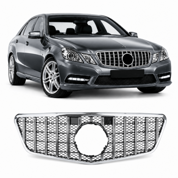 Mercedes W212 grille Zwart Chroom