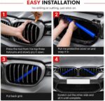 Blauwe grille sierstrips geschikt voor BMW - set van 2 stuks