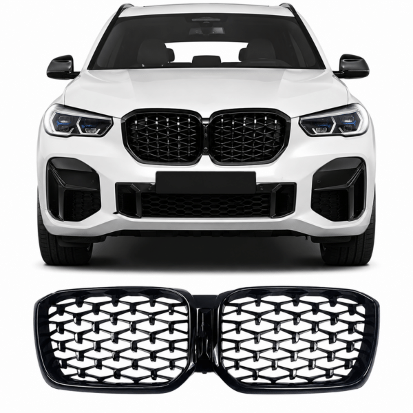 Diamond nierengrille geschikt voor BMW X3 G01 LCI en X4 G02 LCI