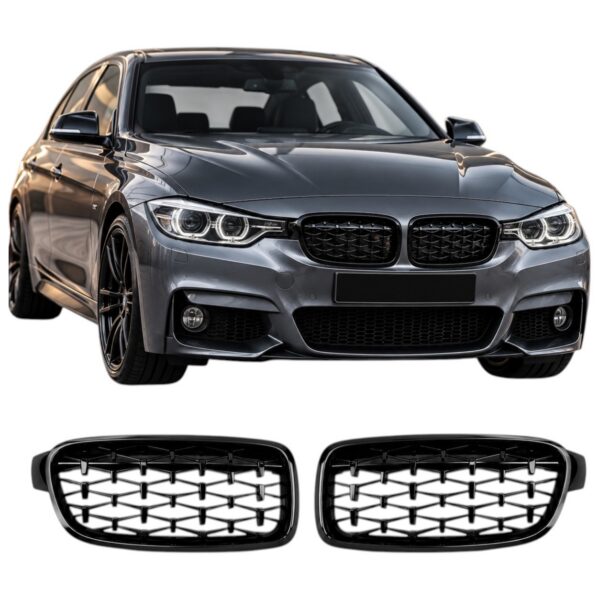 Diamond nierengrille geschikt voor BMW F30 F31 2011-2019