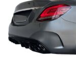 Hoogglans zwarte diffuser met uitlaatsierstukken voor Mercedes S205 Break