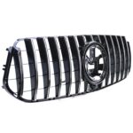 Zwarte Panamericana grill met chromen verticale spijlen