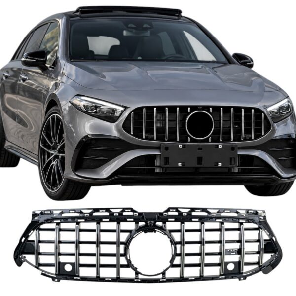 Panamericana grill geschikt voor Mercedes W177 V177 facelift - Zwart/Chroom