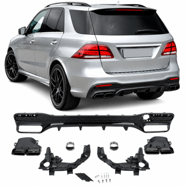 Difusor Mercedes GLE W166 AMG Line – Salidas negras